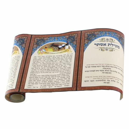 Children’s Megillah Scroll with Pvc Holder