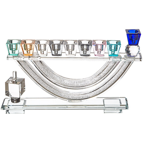 Colorful Elegant Crystal Menorah