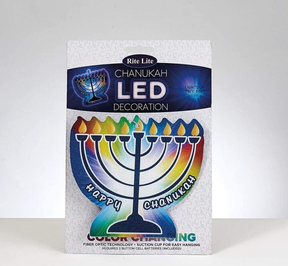 Chanukah LED Menorah Decoration - Color Changing