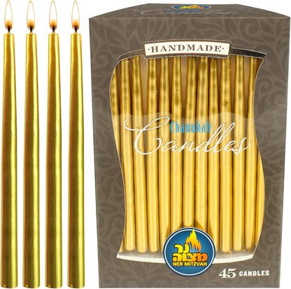 Metallic Gold Hanukkah Candles