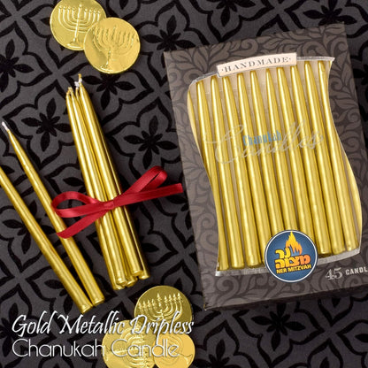 Metallic Gold Hanukkah Candles