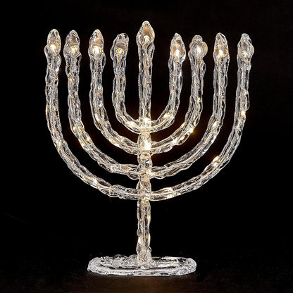 LED Twinkling Menorah Decoration