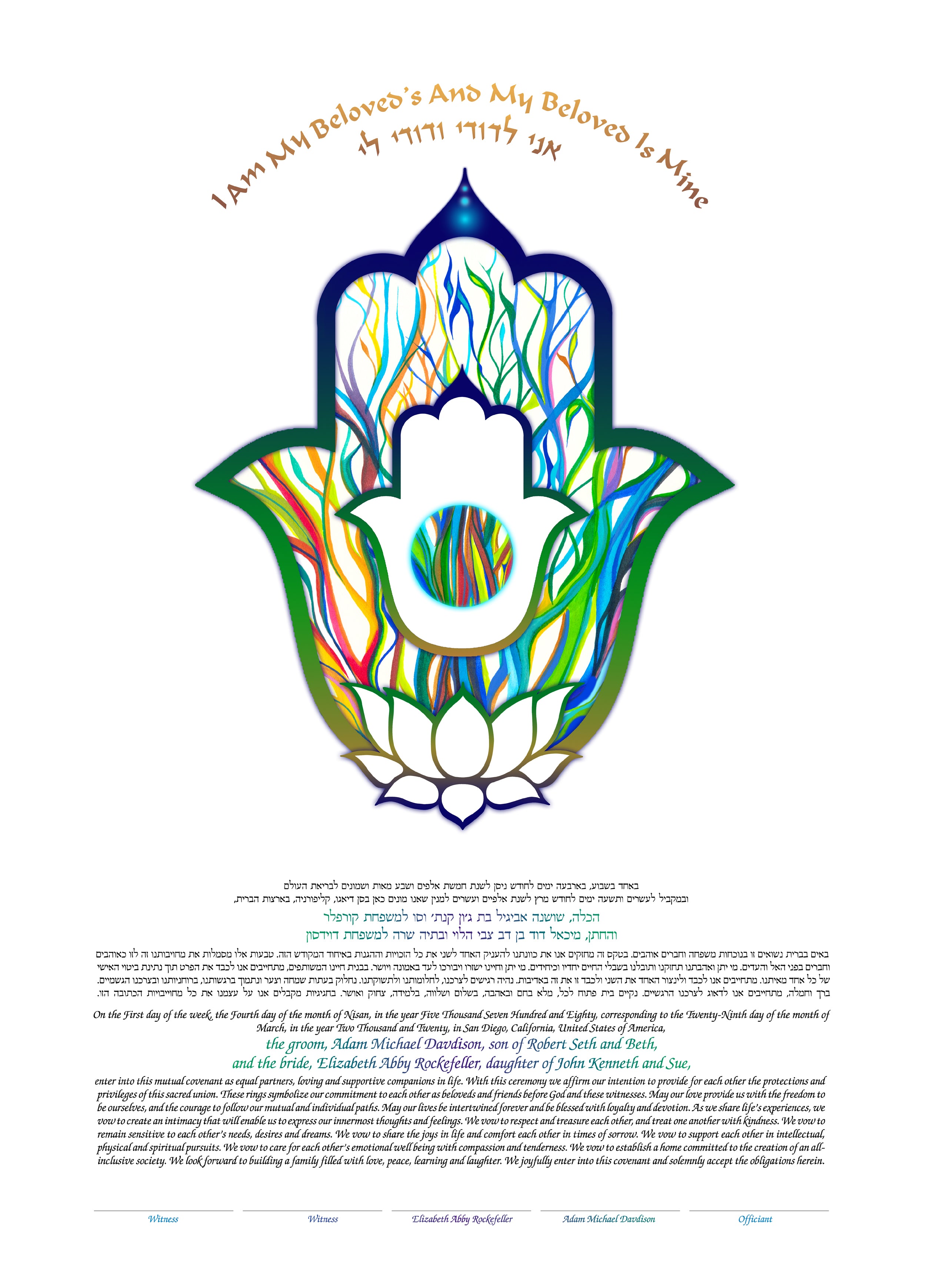 Chamsa Life Ketubah