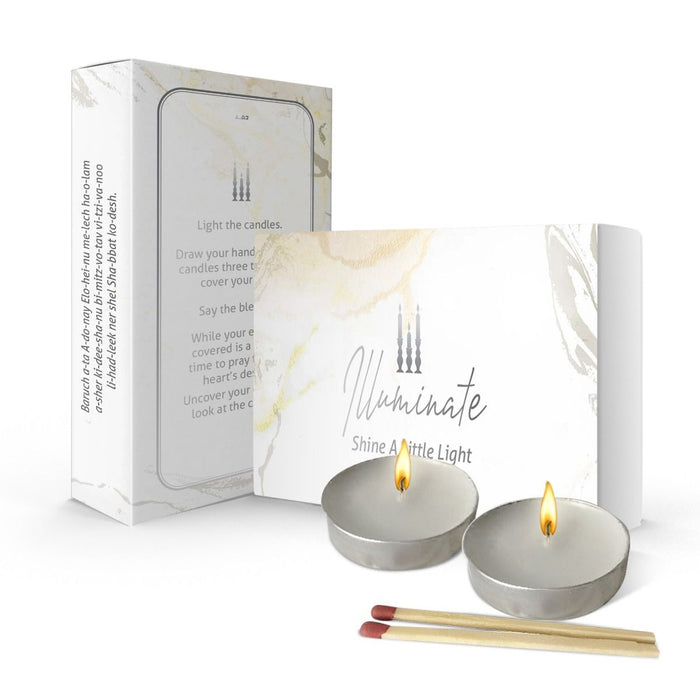 Candle Lighting Kit with 2 tealights and matches