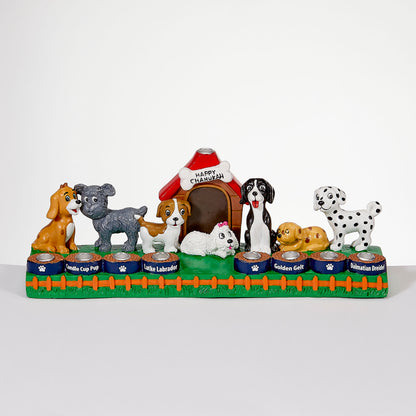 Hand Painted Resin Menorah for Dog Lovers