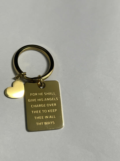 Bring Them Home Keychain Blessing - Gold