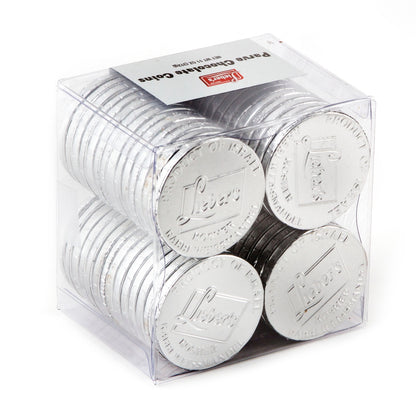 Parve Chocolate Silver Coins - 52 CT