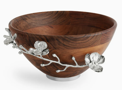 White Orchid Wood Salad Bowl