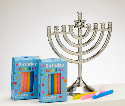 Mini Menorah Set - Menorah and Birthday Candles