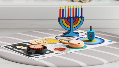 Chanukah Deluxe Wood Children's Play Set