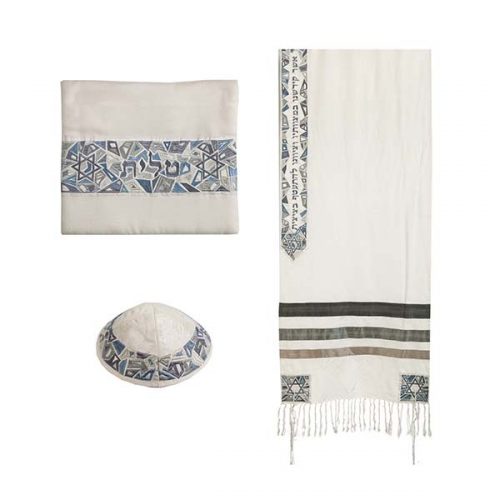 Star of David Tallit Grey