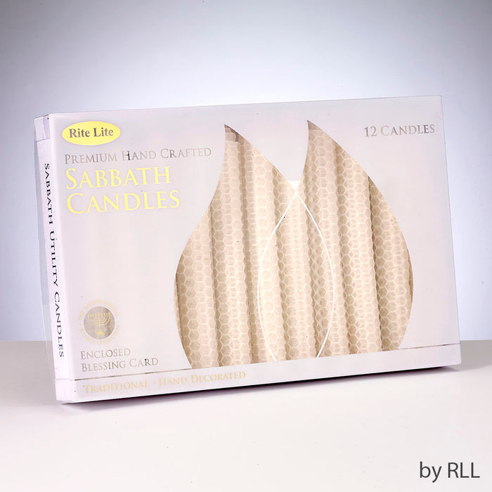White Honeycomb Beeswax Candle For Shabbat & Holiday