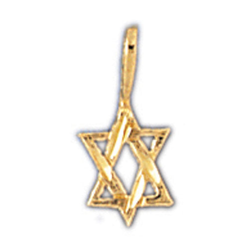 14K GOLD JEWISH CHARM - STAR OF DAVID Jewelry - Mitzvahland.com All your Judaica Needs!