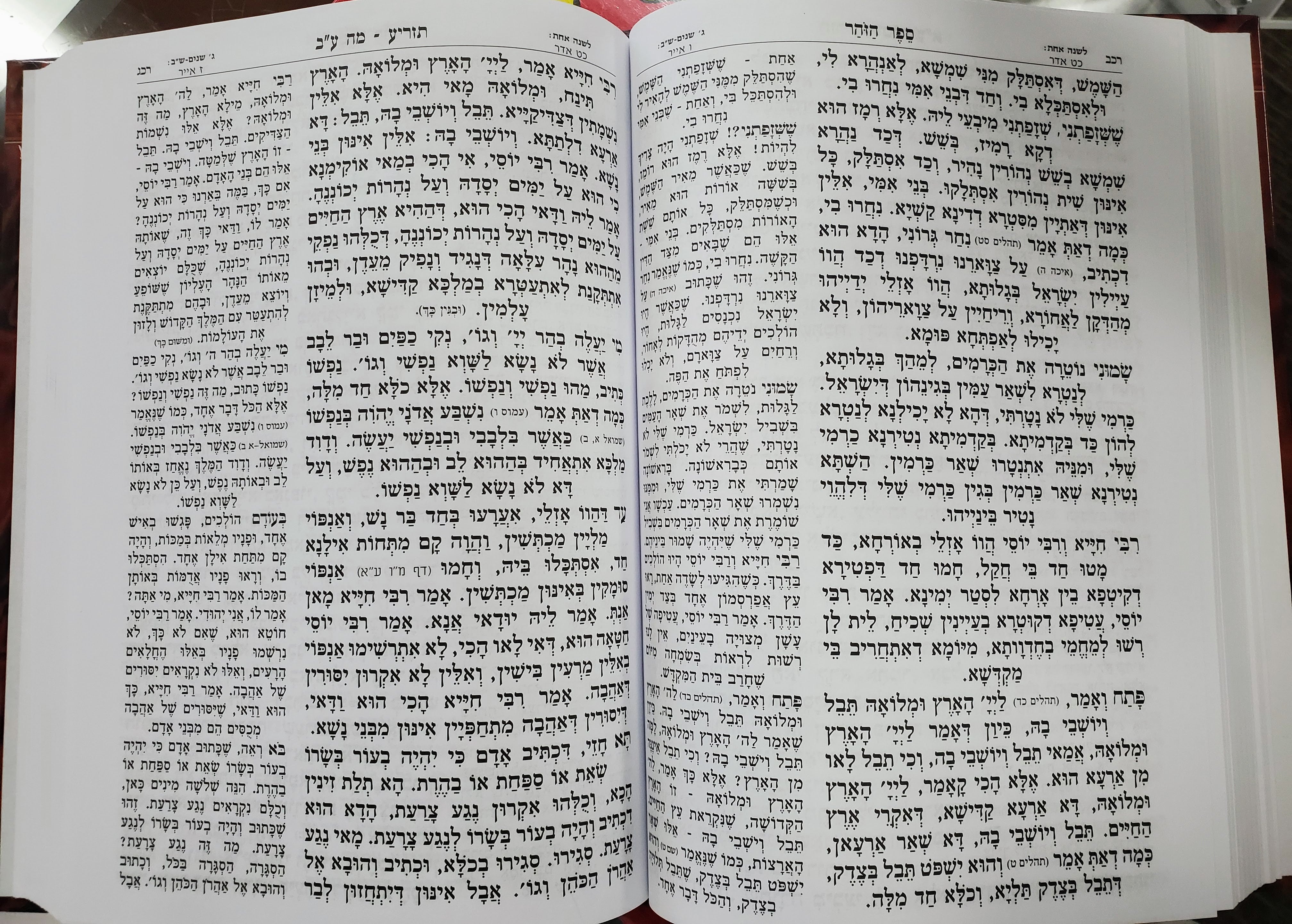 Zohar Menukad With Lashon Hakodesh 12 Volume Set - זוהר מנוקד עם לשון הקודש - סט יב כרכים