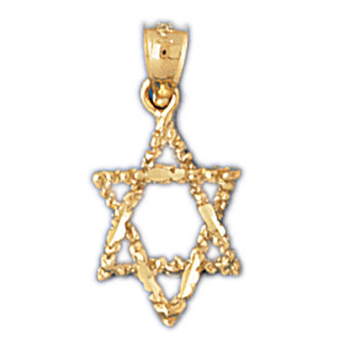 14K GOLD JEWISH CHARM - STAR OF DAVID Jewelry - Mitzvahland.com All your Judaica Needs!