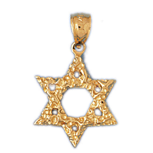 14K GOLD JEWISH CHARM - STAR OF DAVID Jewelry - Mitzvahland.com All your Judaica Needs!