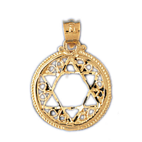 14K GOLD JEWISH CHARM - STAR OF DAVID Jewelry - Mitzvahland.com All your Judaica Needs!