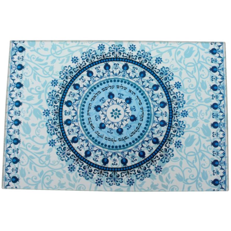 Blue Glass Challah Board