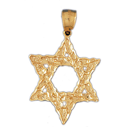 14K GOLD JEWISH CHARM - STAR OF DAVID Jewelry - Mitzvahland.com All your Judaica Needs!