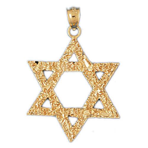 14K GOLD JEWISH CHARM - STAR OF DAVID Jewelry - Mitzvahland.com All your Judaica Needs!