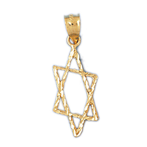 14K GOLD JEWISH CHARM - STAR OF DAVID Jewelry - Mitzvahland.com All your Judaica Needs!