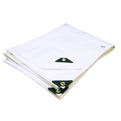 White Tarp Extra Heavy Duty - 08 X 10 (Finished Size 7'6"x9'6")