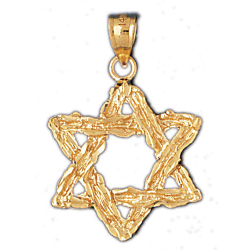 14K GOLD JEWISH CHARM - STAR OF DAVID Jewelry - Mitzvahland.com All your Judaica Needs!