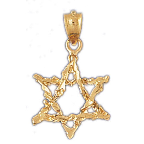 14K GOLD JEWISH CHARM - STAR OF DAVID Jewelry - Mitzvahland.com All your Judaica Needs!