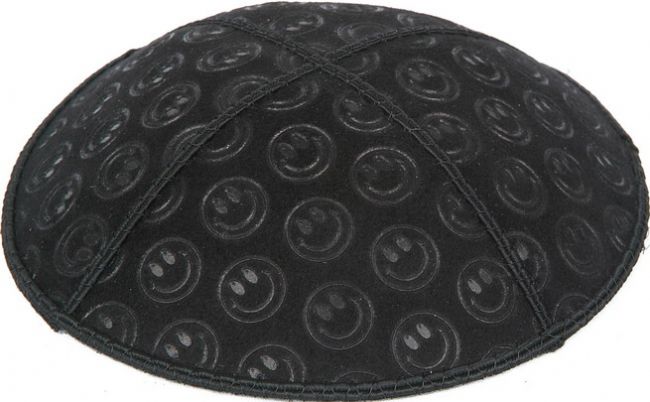 Smiley Embossed Kippah