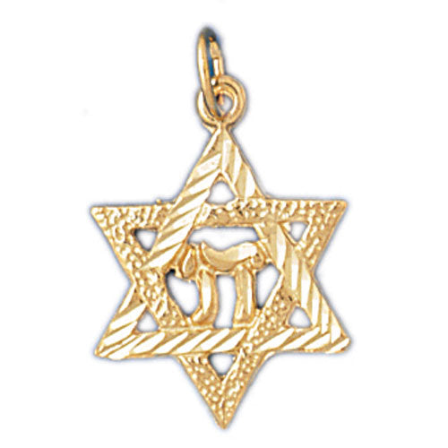 14K GOLD JEWISH CHARM - STAR OF DAVID Jewelry - Mitzvahland.com All your Judaica Needs!