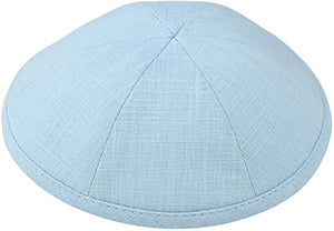 Light Blue Linen Kippah