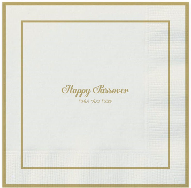 Passover Napkins With Double Gold Rim