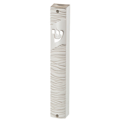 Plastic White String Mezuzah