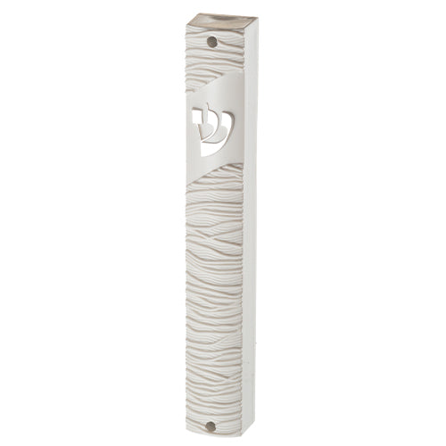 Plastic White String Mezuzah