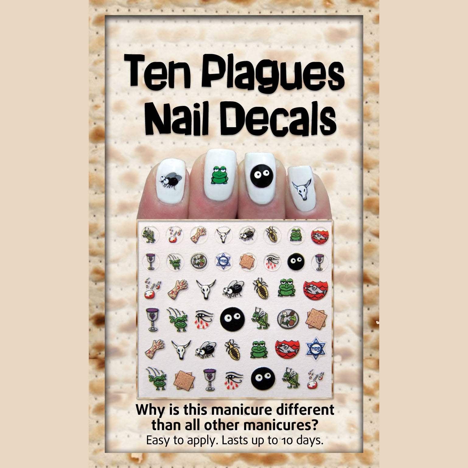 Manicure Ten Plaque Modern Nail Decals