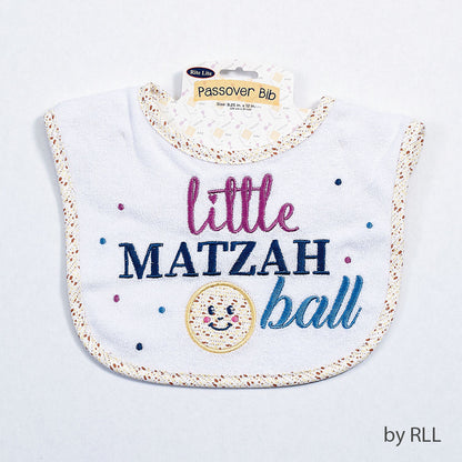 Little Matzah Ball Embroidered Passover Bib