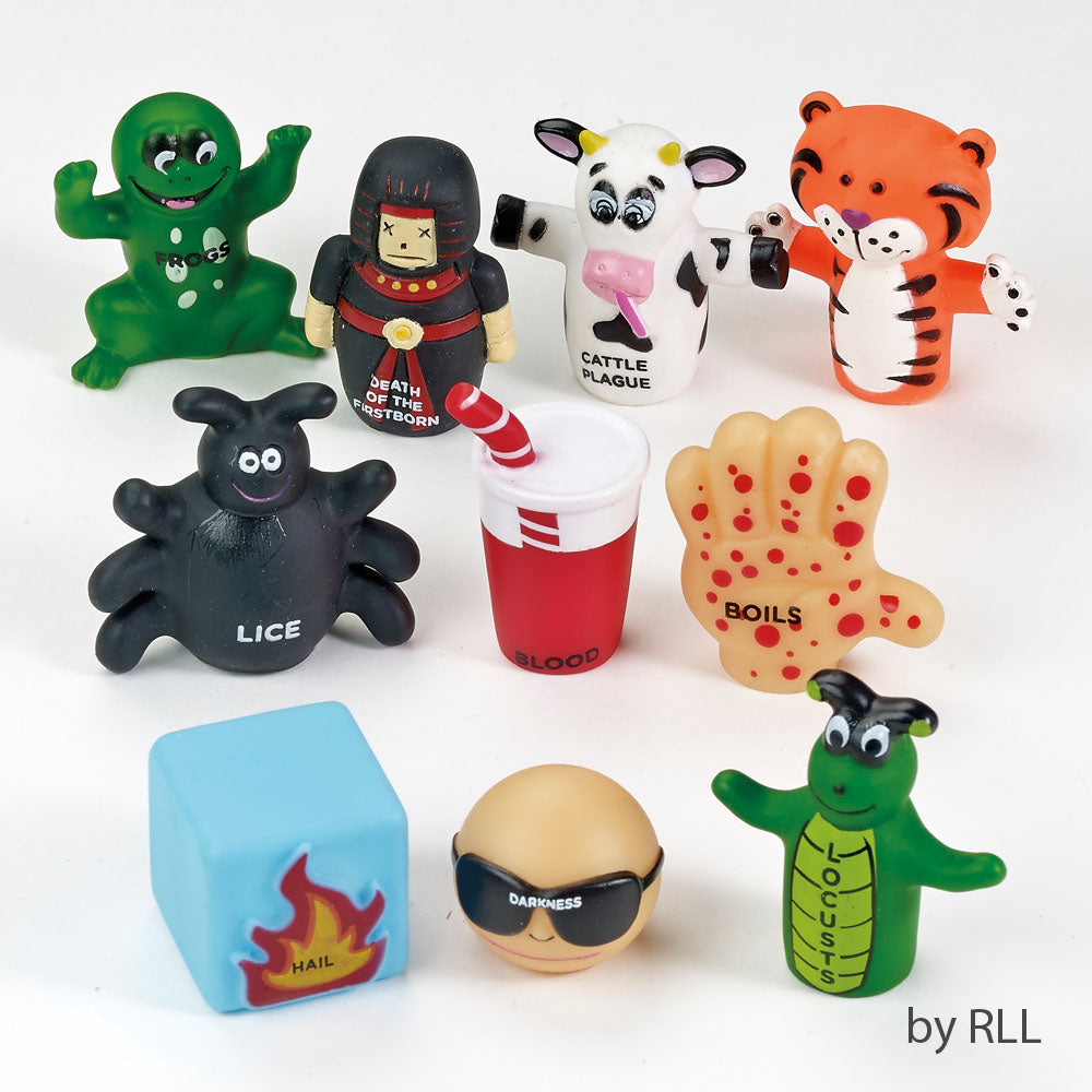 Ten Plague Vinyl Finger Puppets