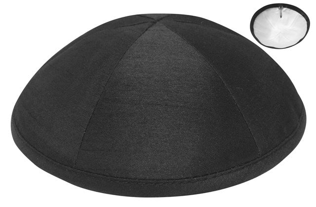 Black Raw Silk Kippah Kippot / Yarmulkes - Mitzvahland.com All your Judaica Needs!