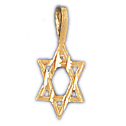 14K GOLD JEWISH CHARM - STAR OF DAVID Jewelry - Mitzvahland.com All your Judaica Needs!