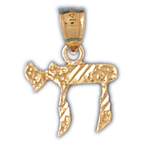 14K Gold Chai Life Charm Jewelry - Mitzvahland.com All your Judaica Needs!