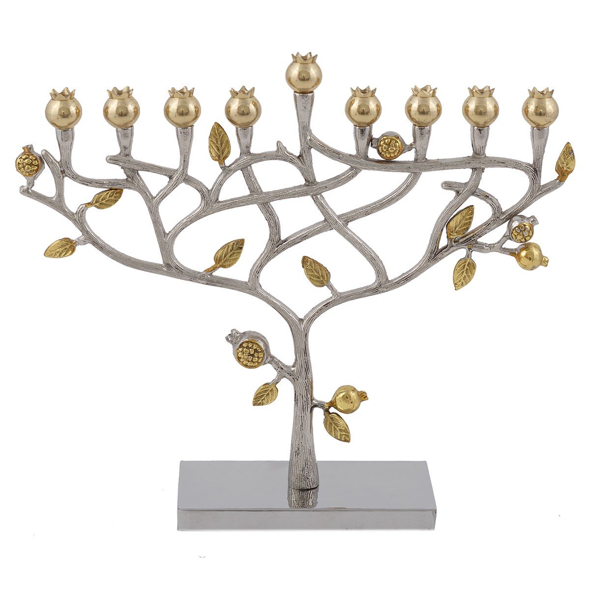 Tree of Life Hammered Menorah - Yair Emanuel — Mitzvahland.com