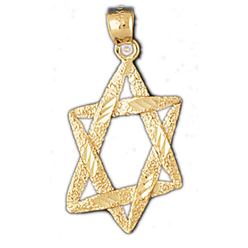 14K GOLD JEWISH CHARM - STAR OF DAVID Jewelry - Mitzvahland.com All your Judaica Needs!