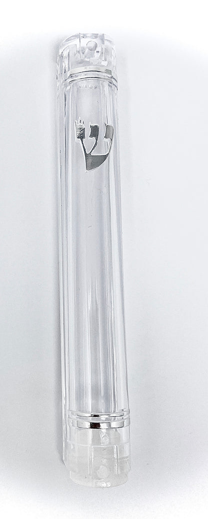 Clear Lucite Mezuzah Case - 5 Inch Tall