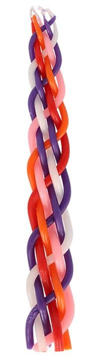 Colorful Braid Havdalah Candle 100% Kosher